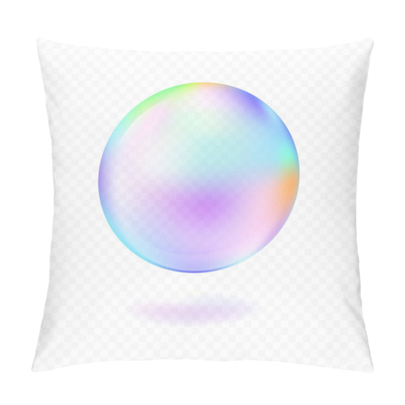 Personality  Realistic Soap Bubble Isolated On Transparent Background. Vector Illustration. Pillow Covers