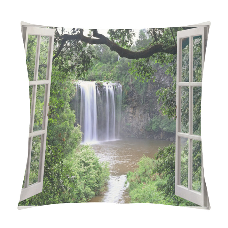 Personality  Dangar Falls  View In Open Window Pillow Covers