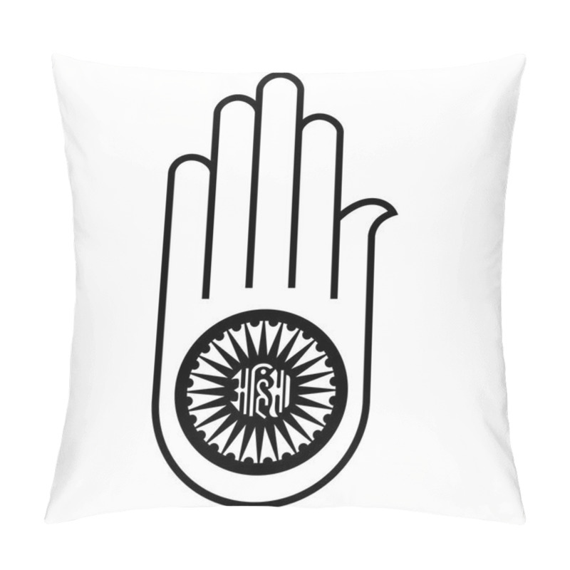 Personality  Ahimsa Vector Hand Pillow Covers