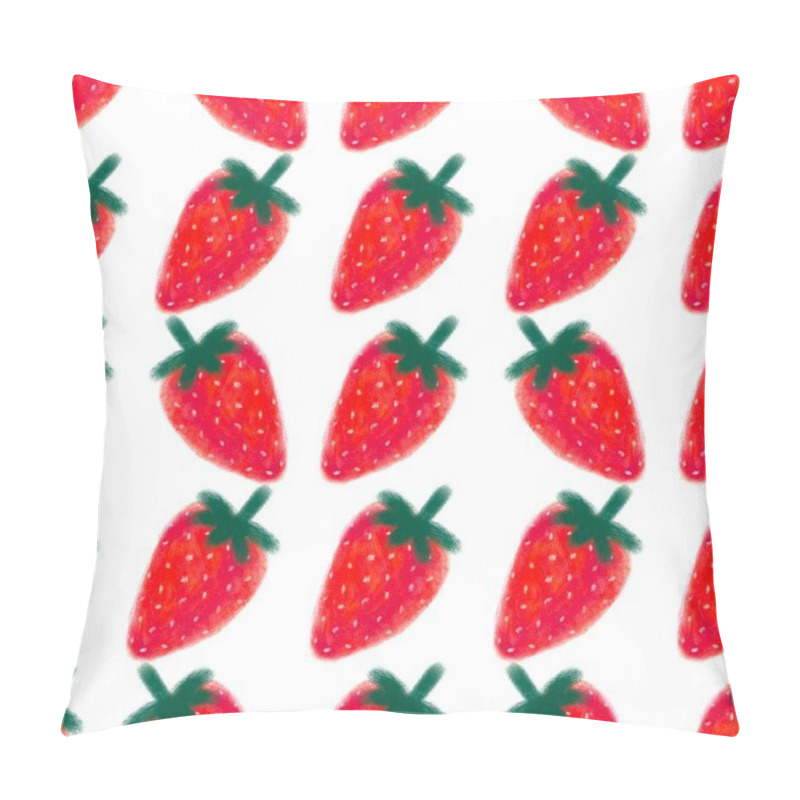 Personality  Summer Fruit Seamless Strawberry Berry Pattern For Wrapping Paper And Fabrics And Linens And Kids Clothes Print And Party Accessories And Fashion Textiles. High Quality Illustration Pillow Covers