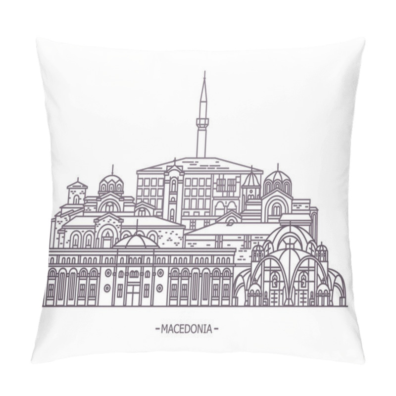 Personality  Republic Of Macedonia Landmarks Pillow Covers