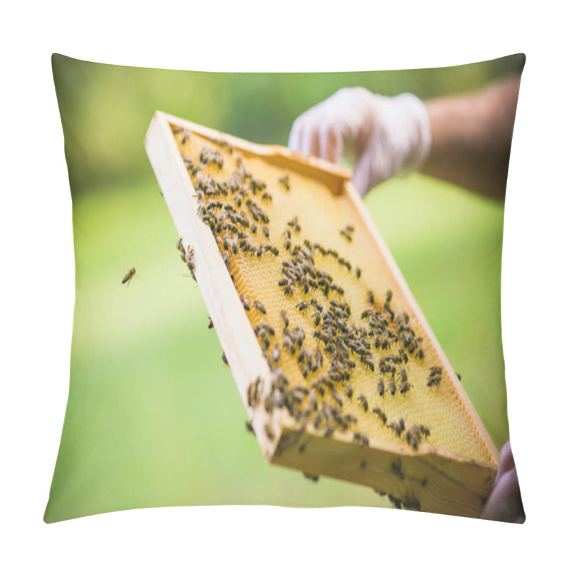 Personality  Working Bees On Honey Cells Pillow Covers