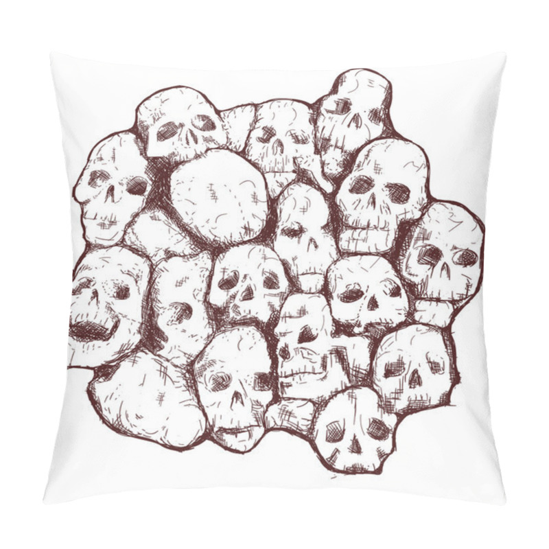 Personality  Grungy Skull Pillow Covers