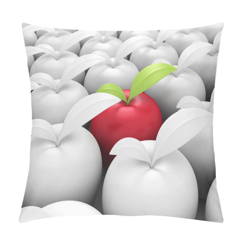 Personality  Different Red Apple Out From Others White Pillow Covers