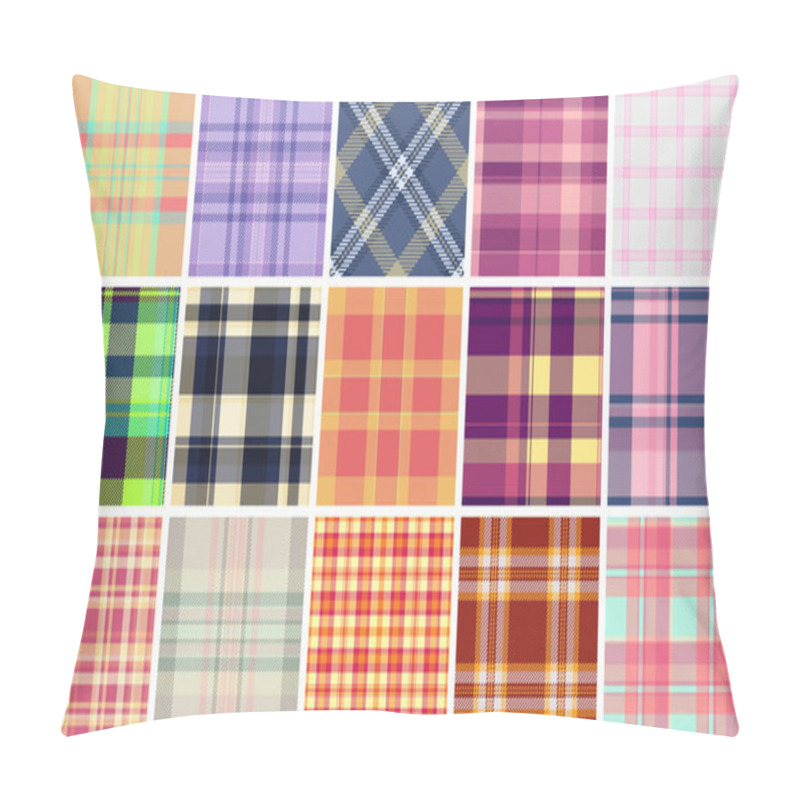 Personality  Plaid Textile Patterns Featuring Geometric Checks And Horizontal Stripes, Perfect For Shirts, Wallpaper, And Fabric Prints. Ideal For Adding A Rustic Or Trendy Touch To Clothing And Home Decor. Pillow Covers