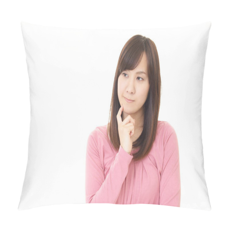 Personality  Uneasy Asian Woman Pillow Covers