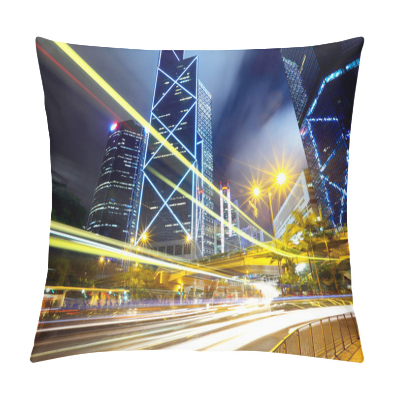 Personality  Busy Traffic In Hong Kong City Pillow Covers