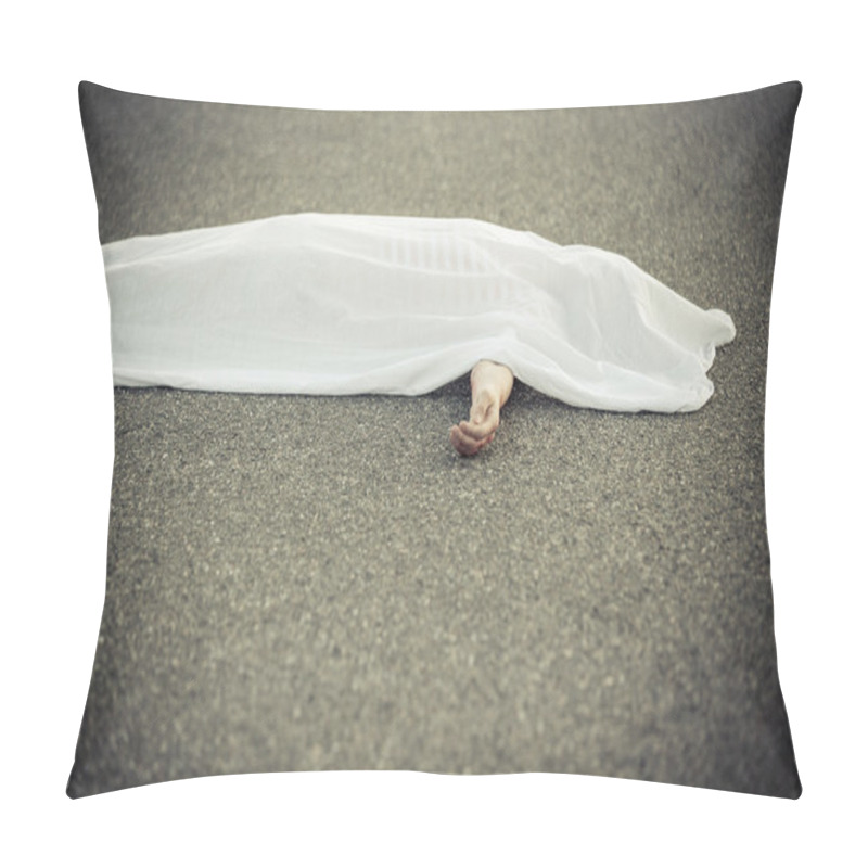 Personality  Dead Body Covered With Sheet And Hand Sticking Out Pillow Covers