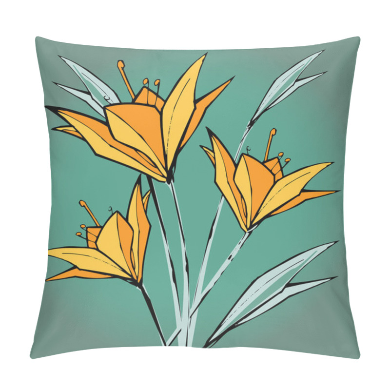 Personality  Vector Floral Background Design Pillow Covers