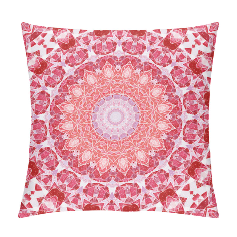 Personality  Red Fractal Mandala, Digital Artwork For Creative Graphic Design Pillow Covers