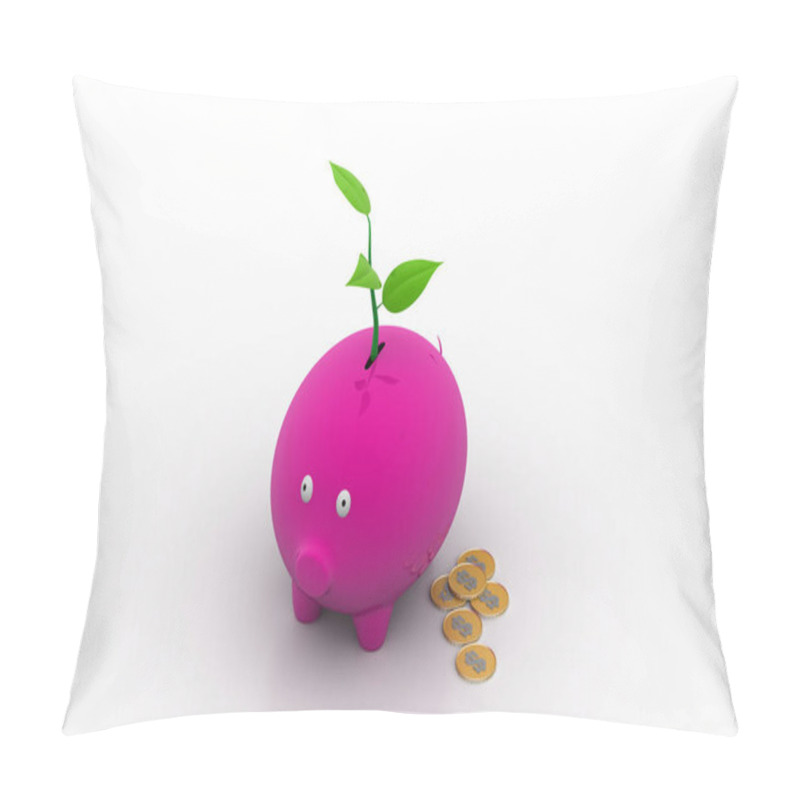 Personality  3d Illustration Capital Growth Concept Pillow Covers