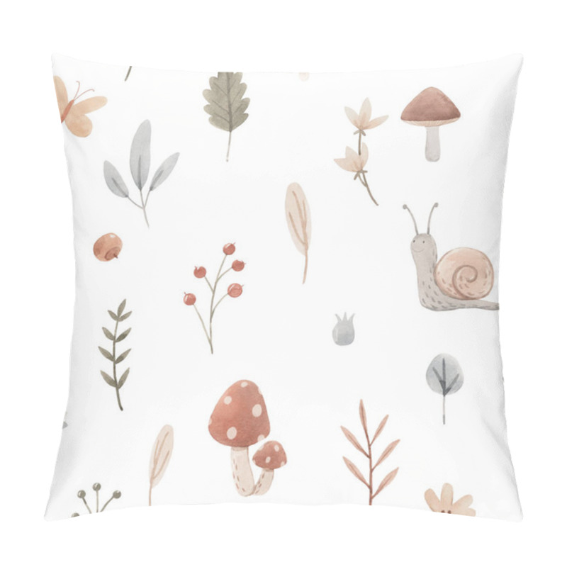 Personality  Beautiful Seamless Pattern With Cute Hand Drawn Forest Paintings. Stock Baby Illustration. Pillow Covers