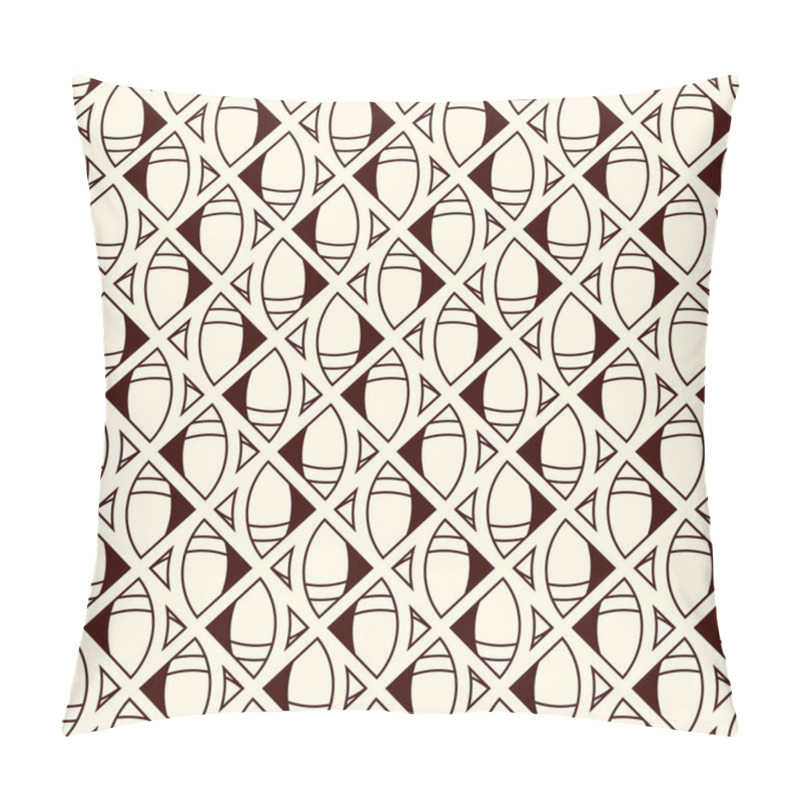 Personality  Ethnic And Tribal Seamless Surface Pattern With Geometric Forms. African Style Digital Paper With Stylized Triangles Pillow Covers