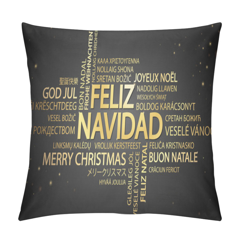 Personality  Word Cloud Merry Christmas (in Spanish) Pillow Covers