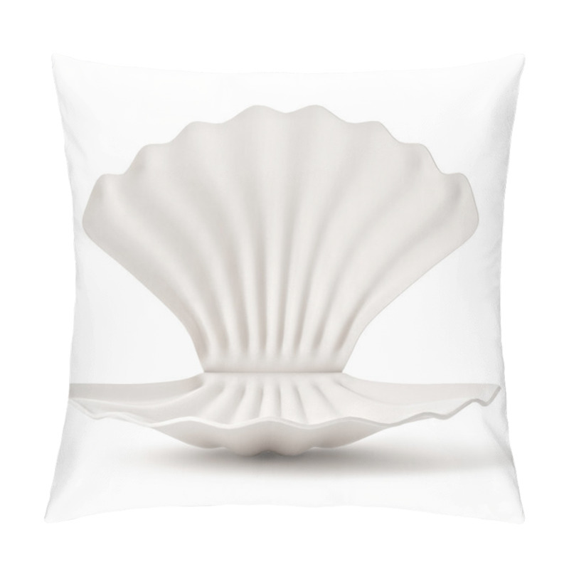 Personality  3d White Empty Shell Isolated On White Background Pillow Covers