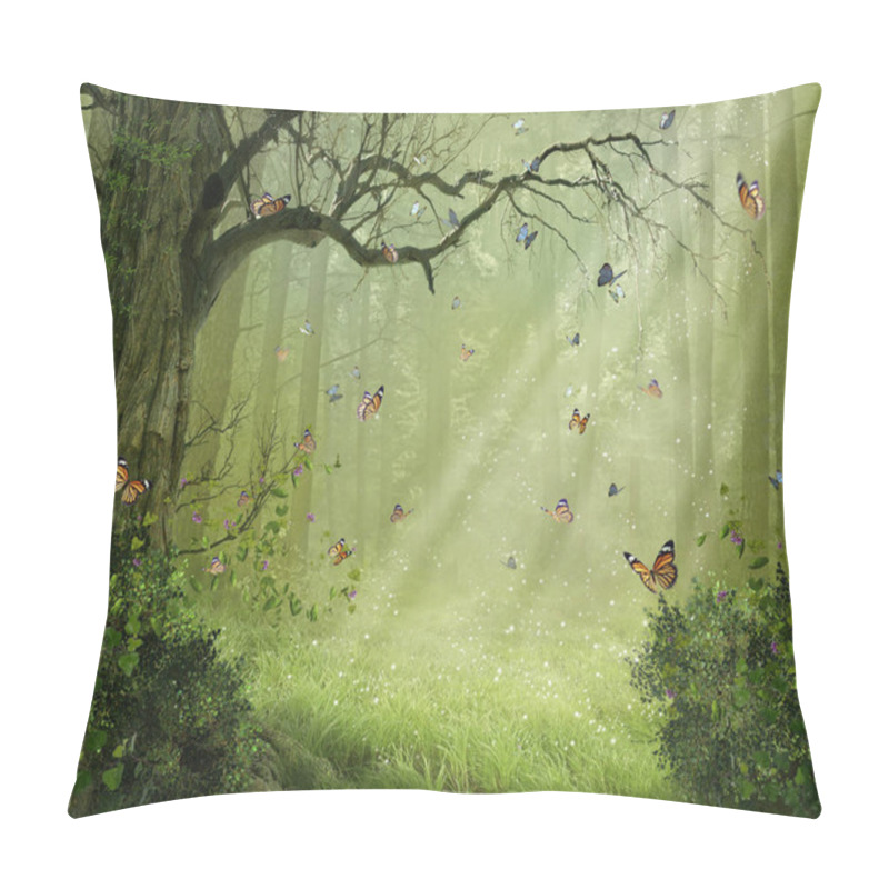 Personality  Magic Forest. Photomanipulation. 3D Rendering. Pillow Covers