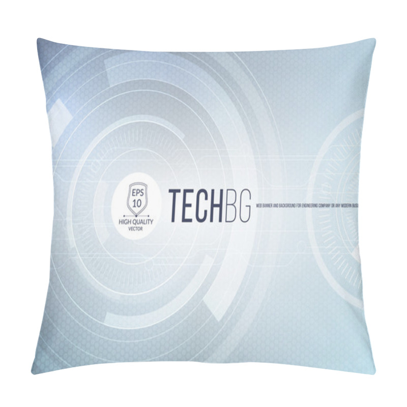 Personality  Vector Abstract Technology Background With Communication Concept Pillow Covers