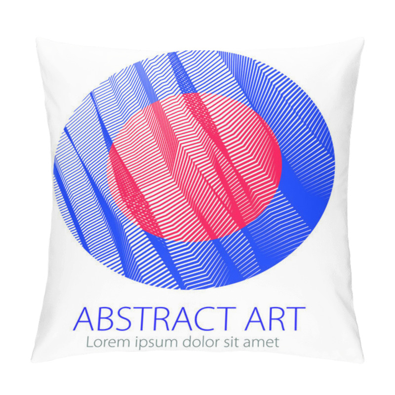 Personality  Textured Design With Lines Surface Shaped Circle Pillow Covers