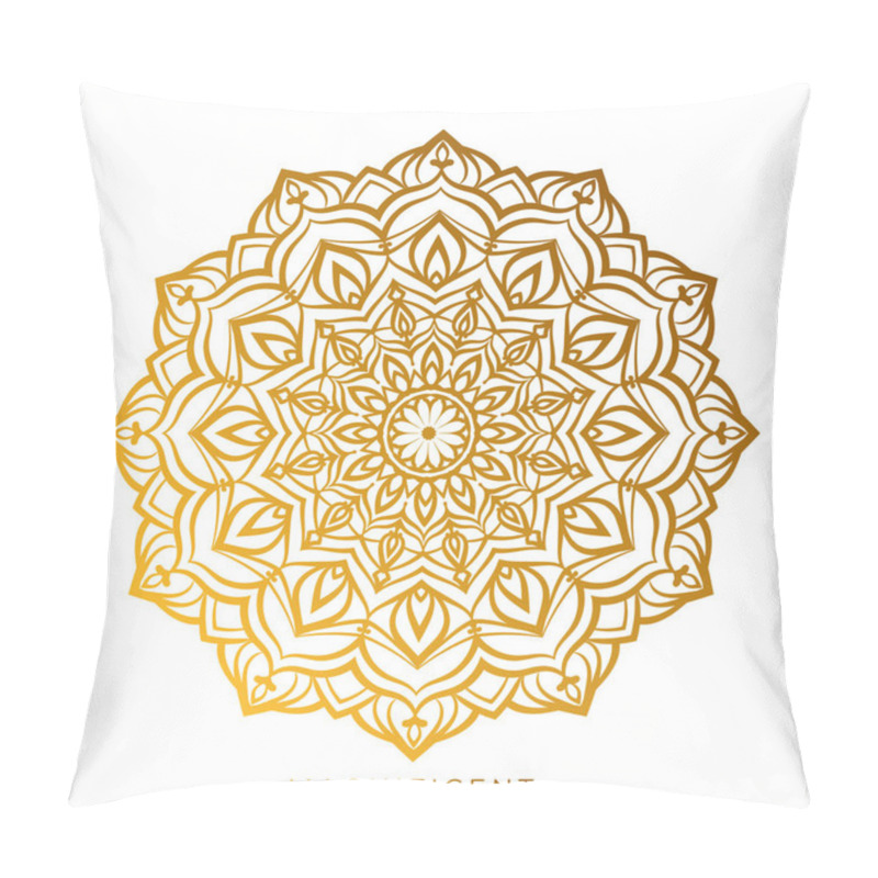 Personality  Abstract Magnificent Mandala Art Wealth, Abundance, Prosperity Circular Vector Design Pillow Covers