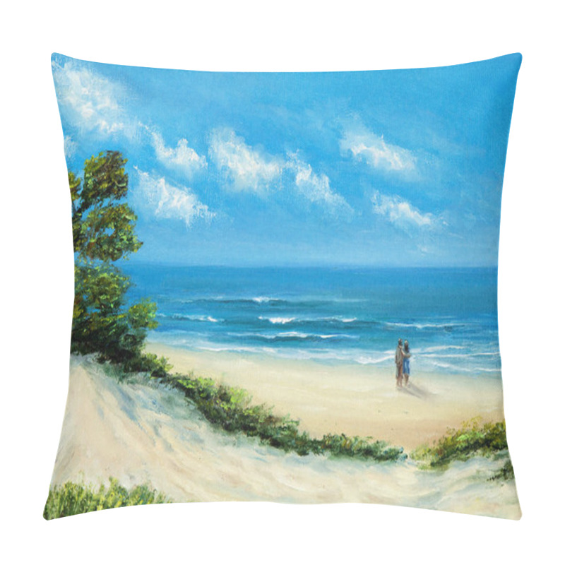 Personality  Couple At The Beach Pillow Covers