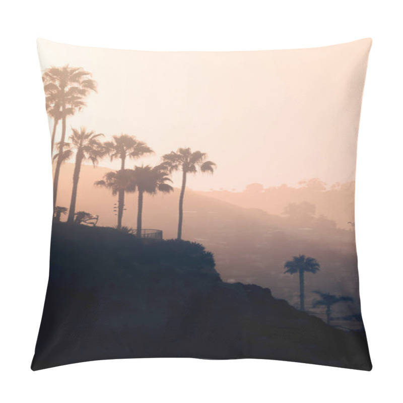 Personality  Pink Sunrise  Over  Hills On The Coast Of Southern California   Pillow Covers