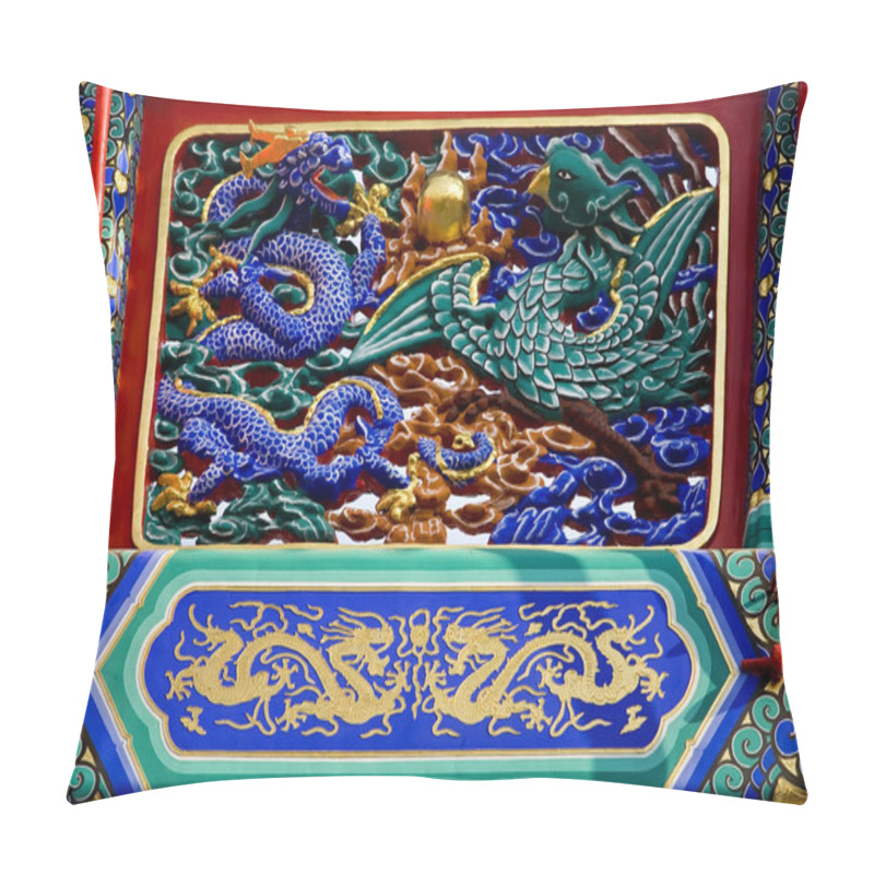 Personality  Dragon Phoenix Details Gate Yonghegong Beijing China Pillow Covers