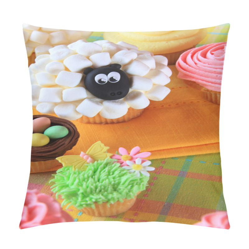 Personality  Easter Cupcakes And Easter Eggs Pillow Covers