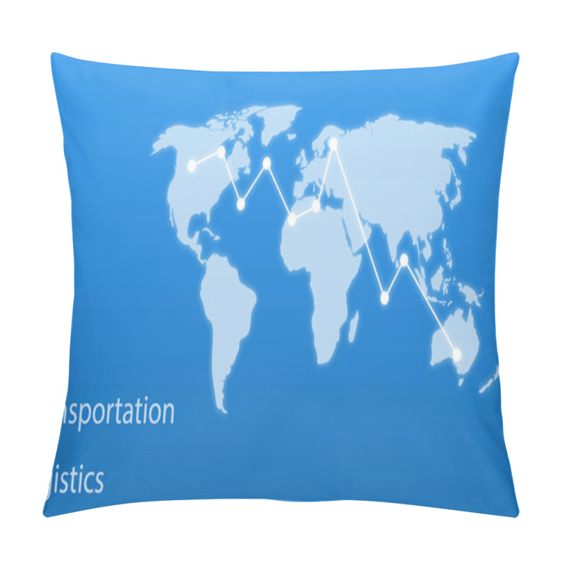 Personality  Map For Logistics Deliveries And Cargo Transportation Pillow Covers