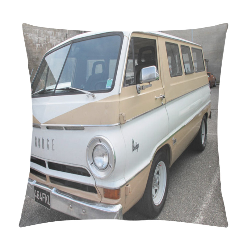 Personality  Bordeaux , Aquitaine  France - 12 28 2020 : Dodge A100 Panel Van A108 Minivan On The Street Pillow Covers