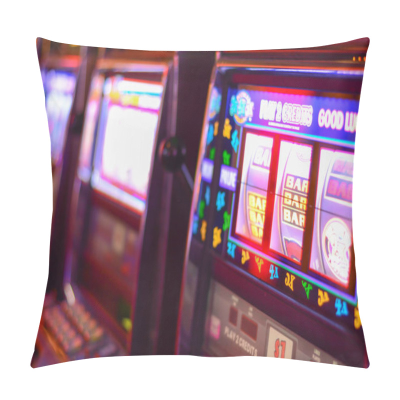 Personality  Slot Machines And Gambling Addiction In Las Vegas  Pillow Covers