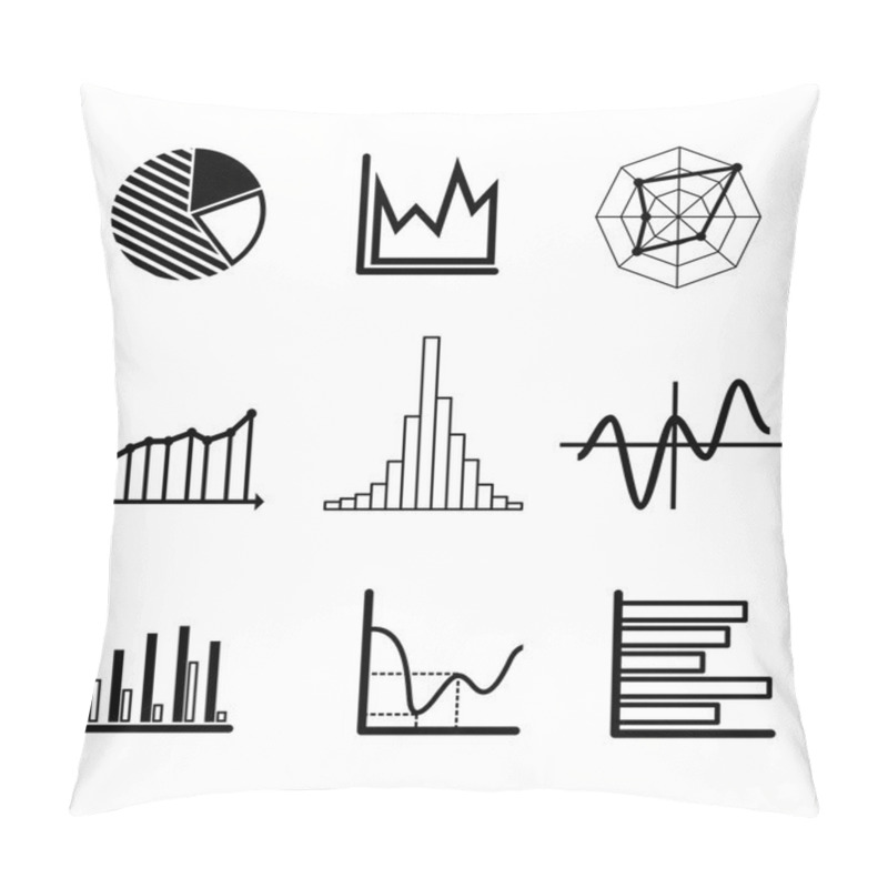 Personality  Set Of Graphs And Charts Pillow Covers