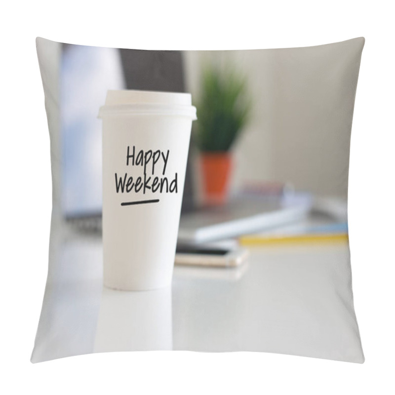 Personality  Happy Weekend Coffee Cup  Pillow Covers