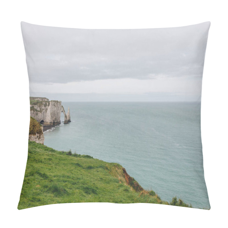 Personality  Aerial View Of Cliff And Seaside, Etretat, Normandy, France Pillow Covers