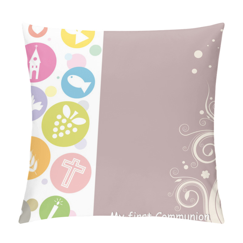 Personality  First Communion Invitation Card Pillow Covers