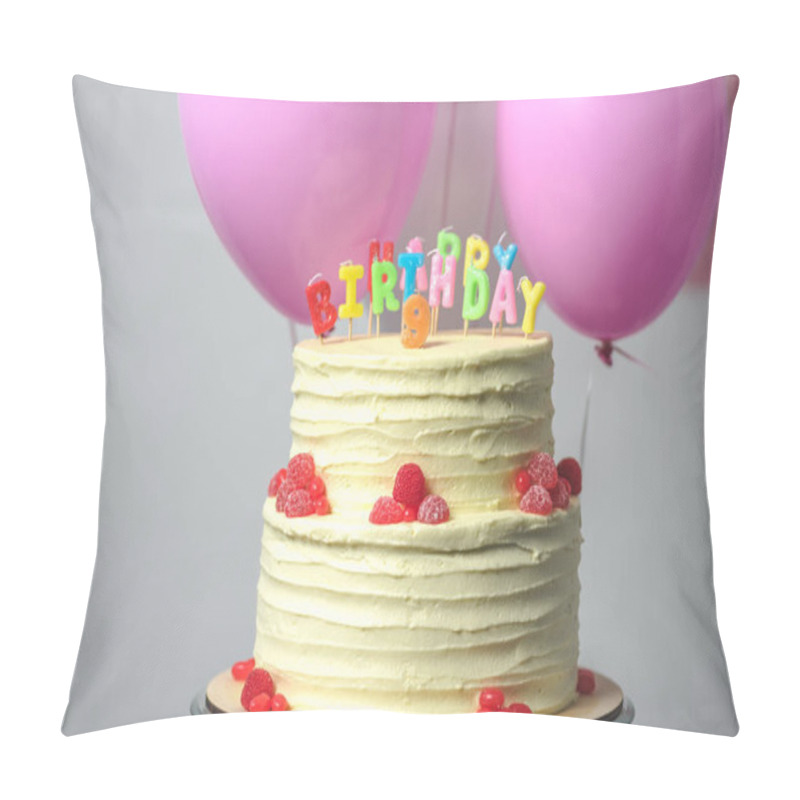 Personality  Birthday Cake With Number Nine Pillow Covers