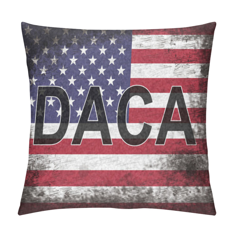 Personality  Daca Kids Dreamer Legislation Flag For Us Immigration. Passport For Immigrant Children In The United States - 2d Illustration Pillow Covers