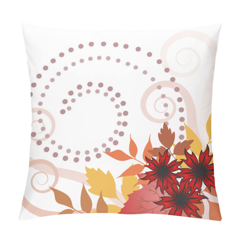 Personality  Autumn Leaves With Curls Pillow Covers