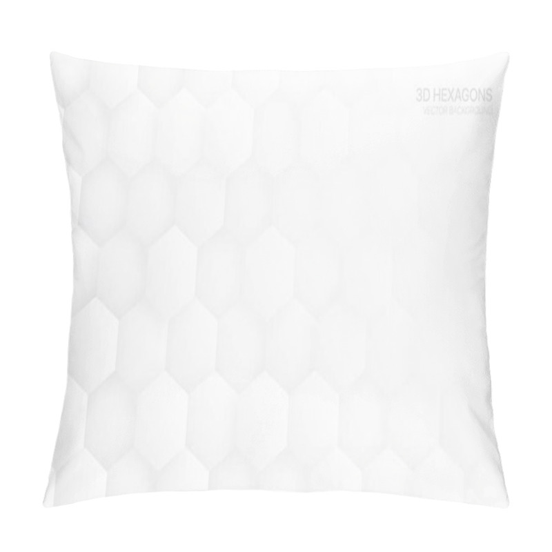 Personality  3D Vector Hexagon Pattern White Abstract Background Pillow Covers