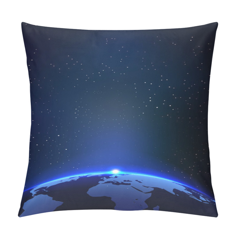 Personality  The Earth Planet And Space Background For Your Text. Pillow Covers