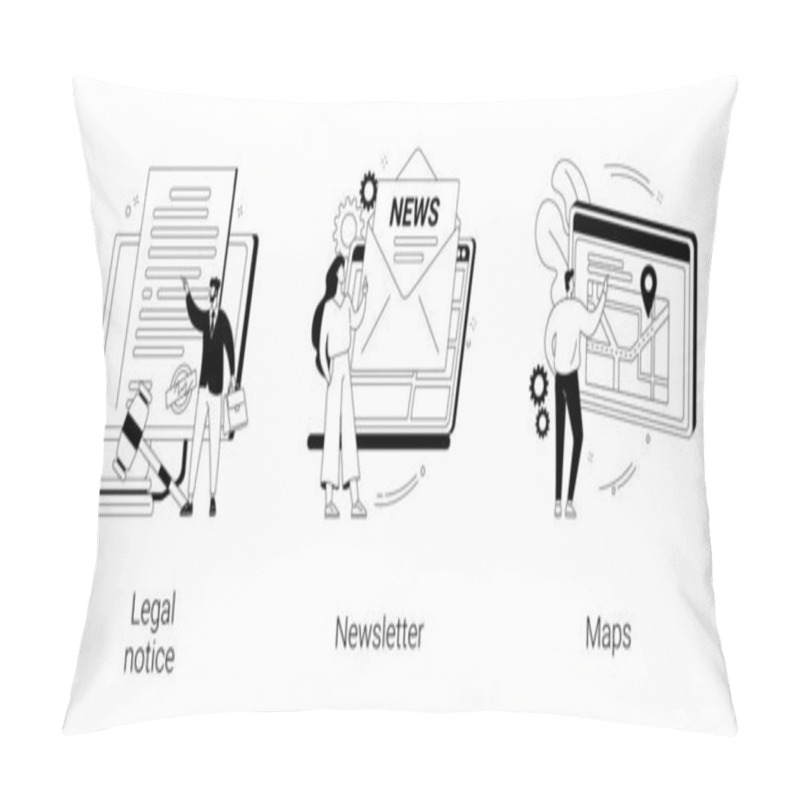 Personality  Company Website Menu Abstract Concept Vector Illustrations. Pillow Covers