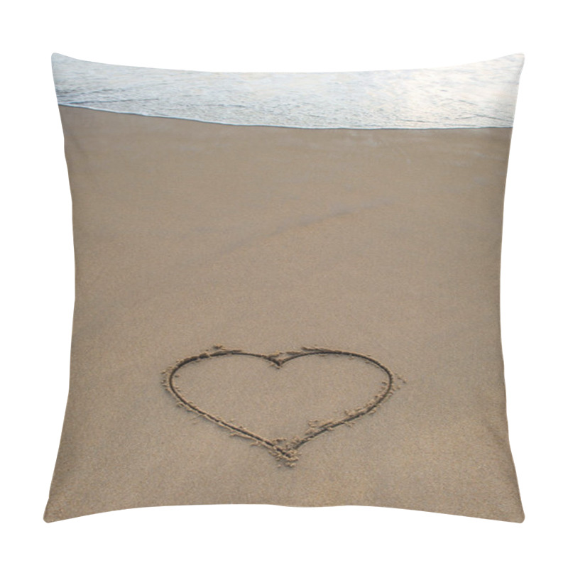 Personality  Heart Shape Sign On Sand Pillow Covers