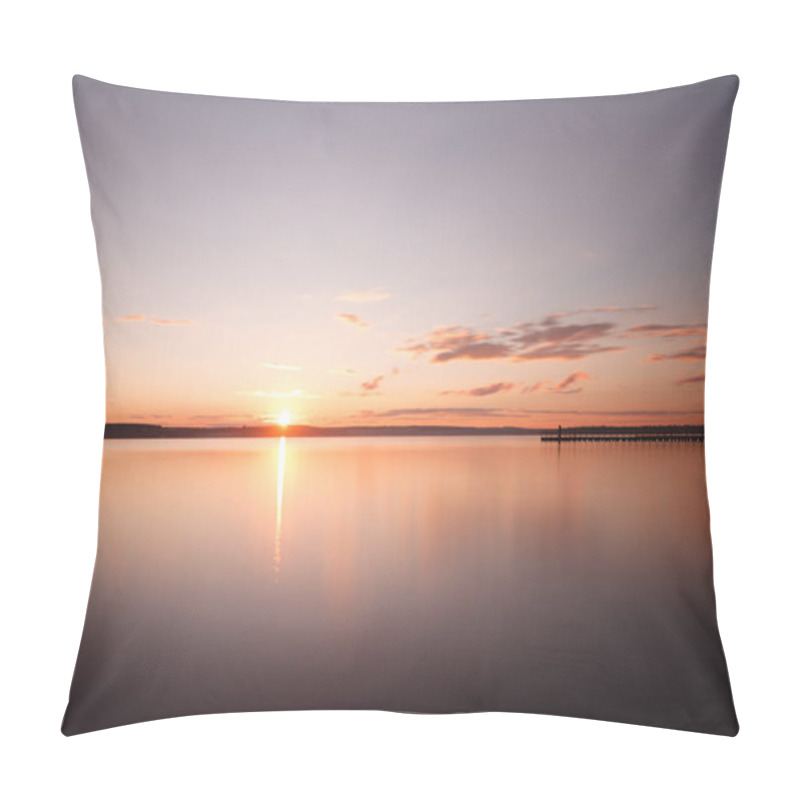 Personality  Night Seascape, Sea Before Sunrise And Pier Stretching To The Ho Pillow Covers