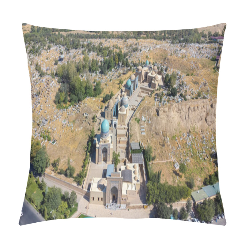 Personality  Aerial View Of Shah-i-Zinda Necropolis In Samarkand Uzbekistan Pillow Covers