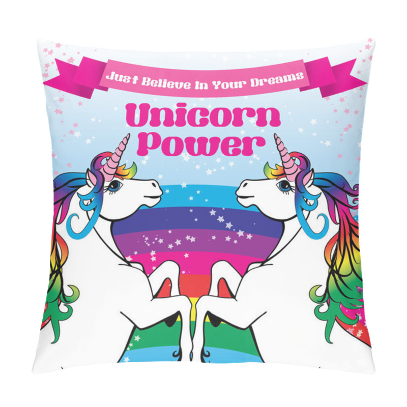 Personality  Motivation Card. Unicorns Pillow Covers