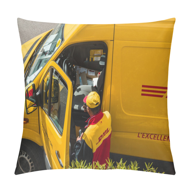 Personality  DHL Delivery Yellow Van Pillow Covers