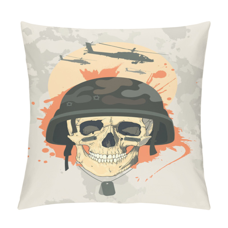 Personality  Military Design With Skull. Pillow Covers