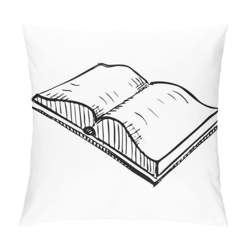 Personality  Sketch Open Book Icon Pillow Covers