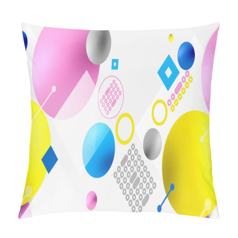 Personality  Minimalistic Abstract Vector Design, Layered Geometric Shapes Circles, Squares, And Triangles With Soft Pastel Gradients And Semi-transparent Effects. Perfect For Contemporary Use Pillow Covers