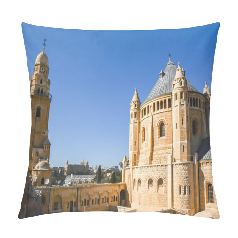 Personality  Mount Zion, Monastery Of Assumption Of The Blessed Virgin Mary. Dormition Monastery, German Catholic Abbey Of The Order Of The Benedictines In Jerusalem. Pillow Covers