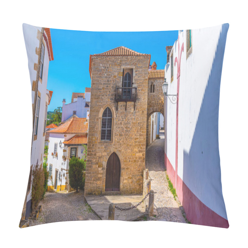 Personality  A Narrow Street Inside Of The Obidos Castle In Portugal Pillow Covers